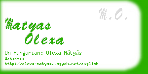 matyas olexa business card